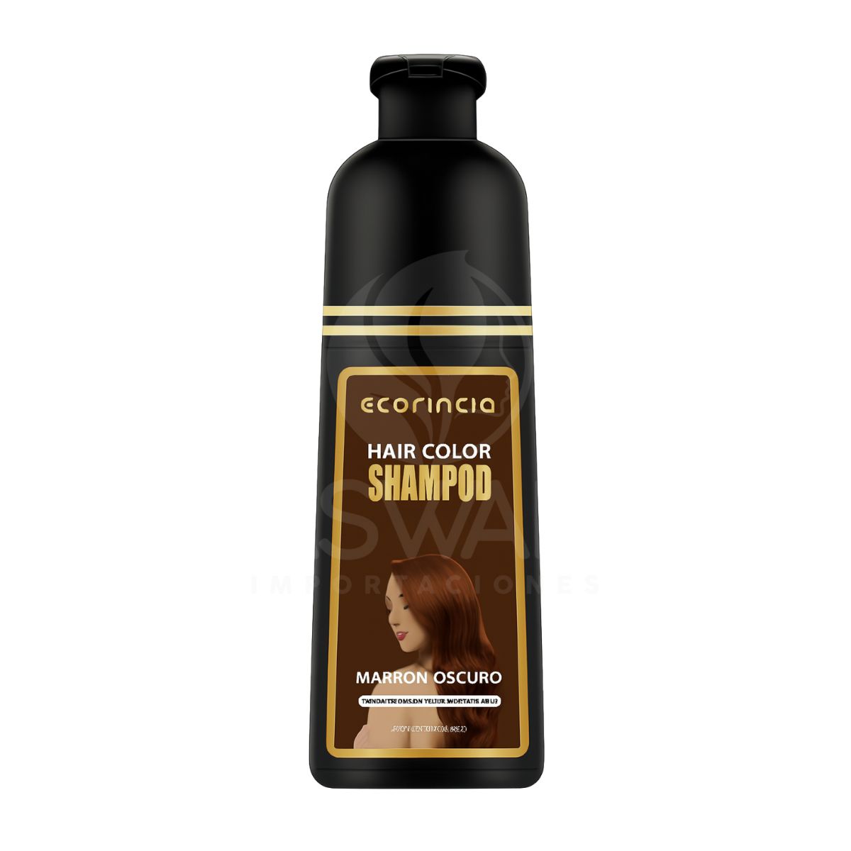 GENERICO - Shampoo Tinte Marrón Oscuro 500 ml - ECORINCIA