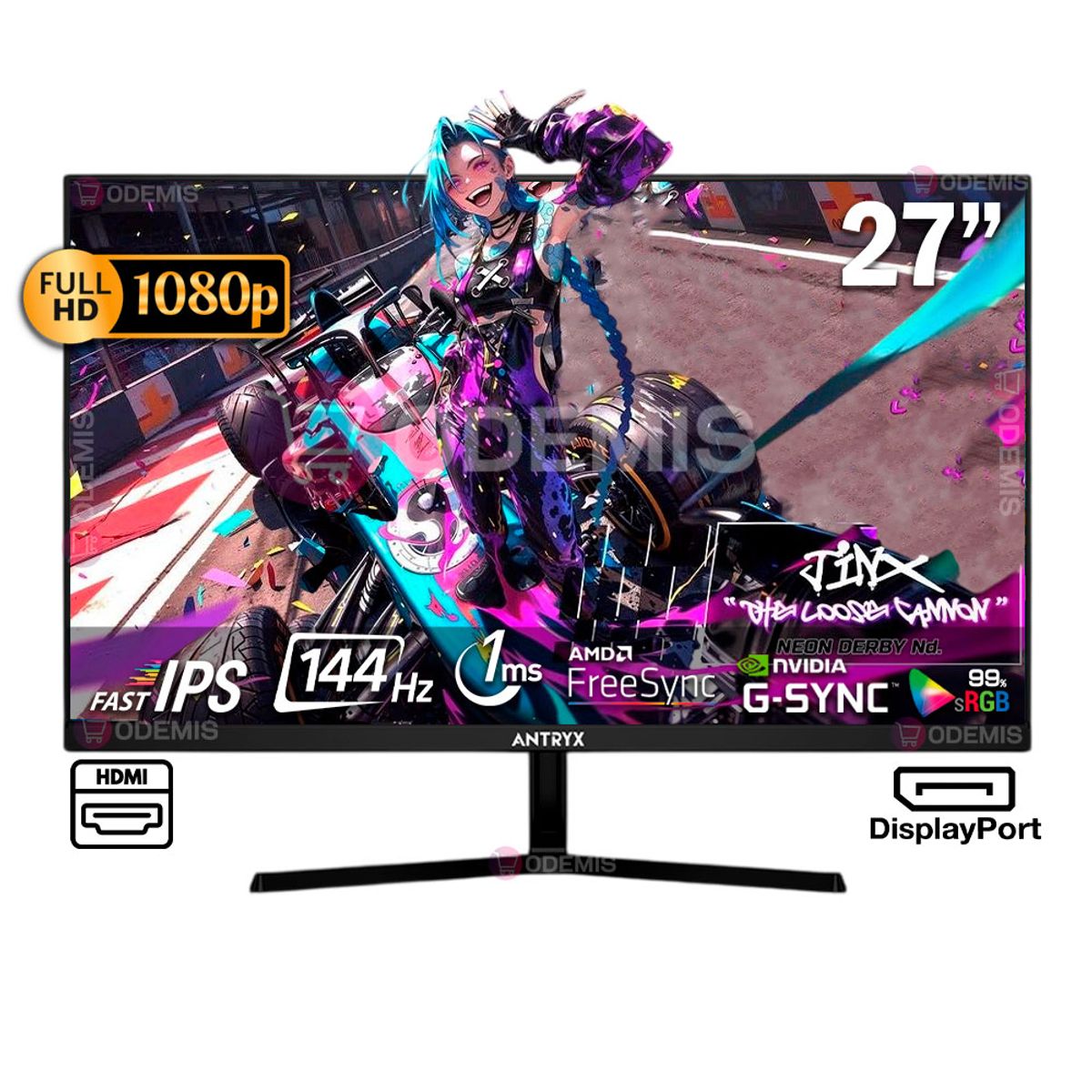 ANTRYX - MONITOR ANTRYX XTREME VISION IPX2711GOL 27P FHD 144HZ 1MS G SYNC