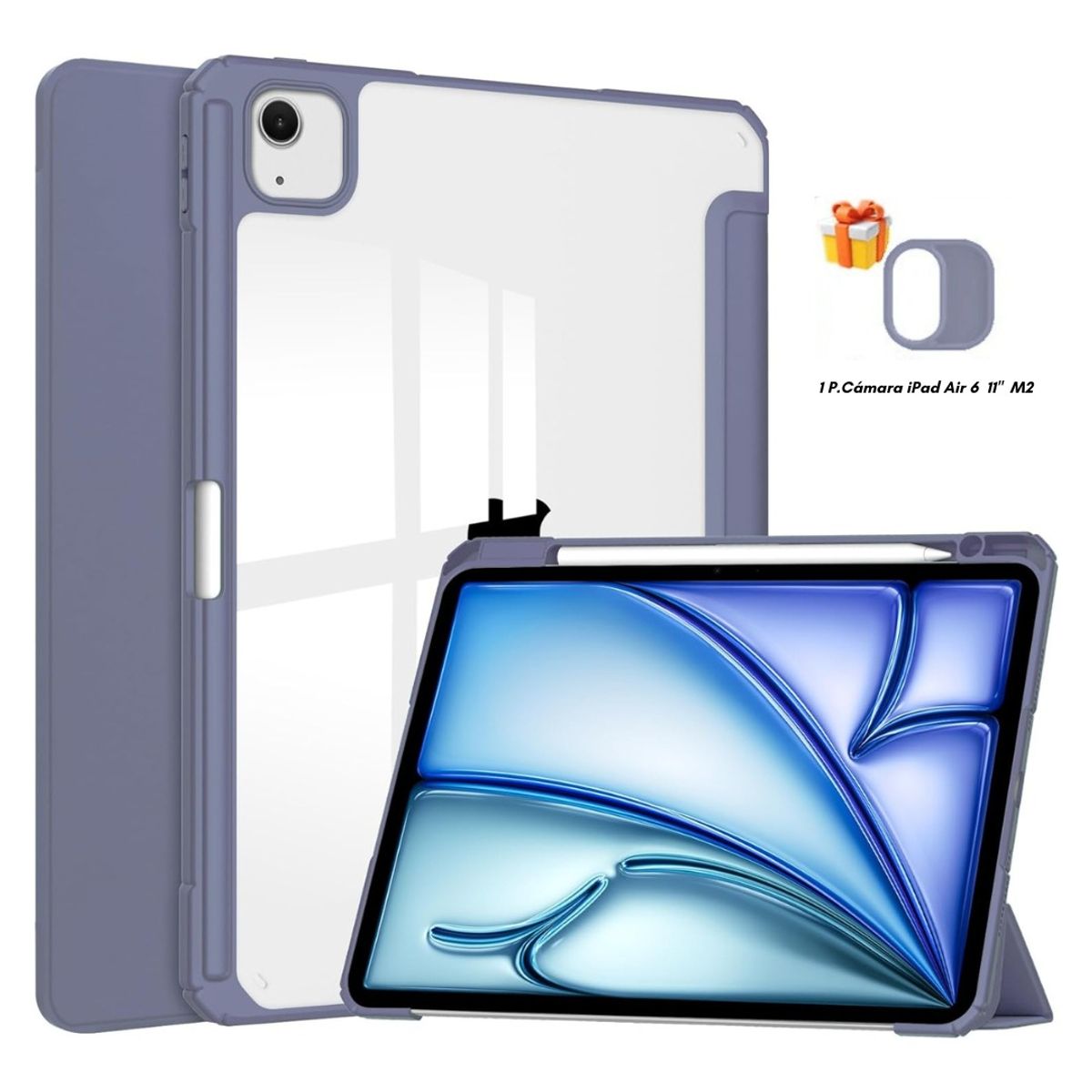 GENERICO - Funda Desmontable Imantada Para iPad Air 11 M2 M3 - LAVANDA