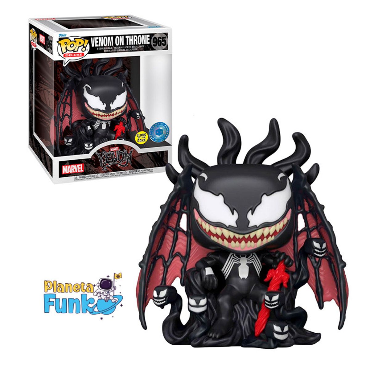 FUNKO - MARVEL VENOM ON THRONE GLOW IN THE DARK DELUXE 965
