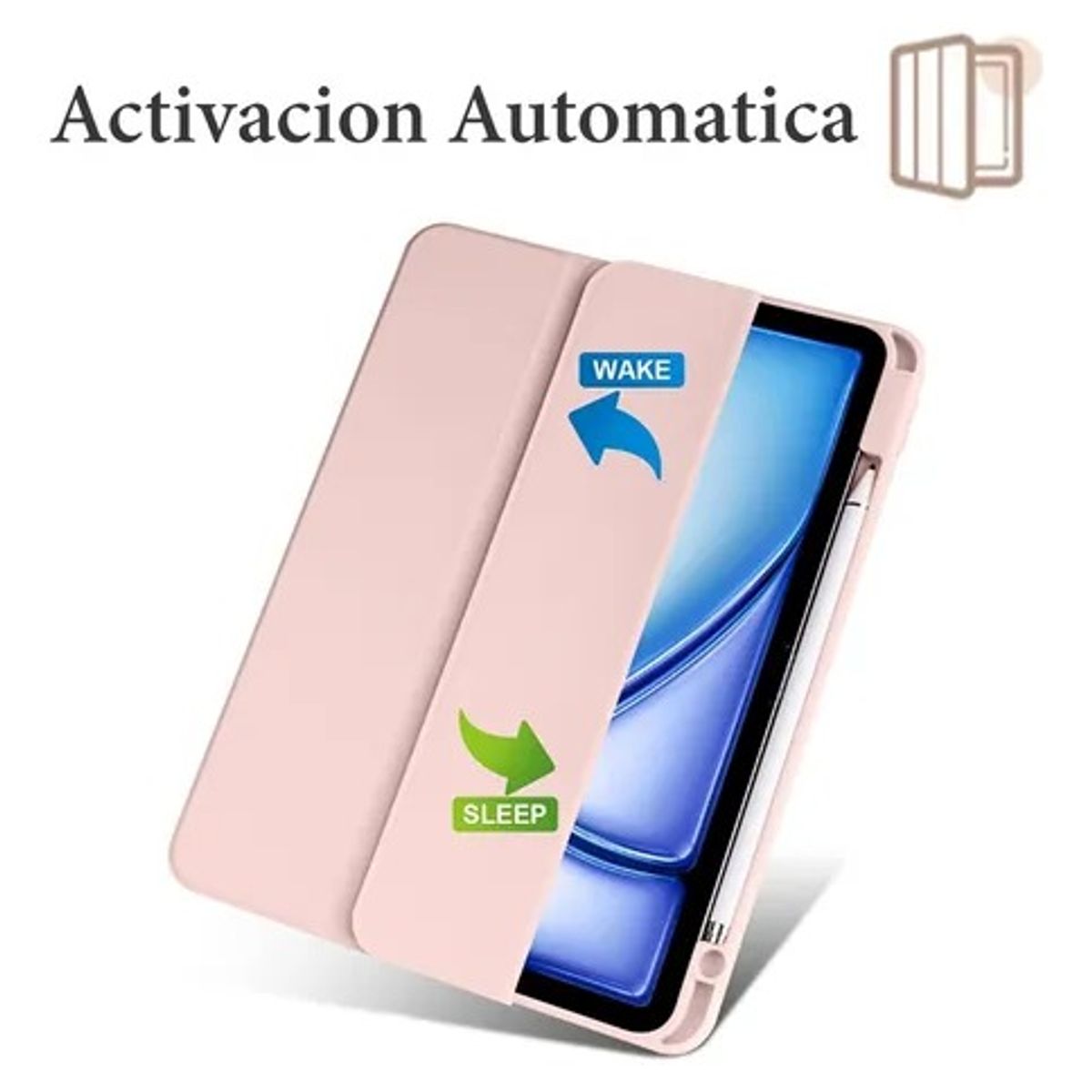 GENERICO - Funda Desmontable Imantada Para iPad Air 11 M2 M3 - ROSADO