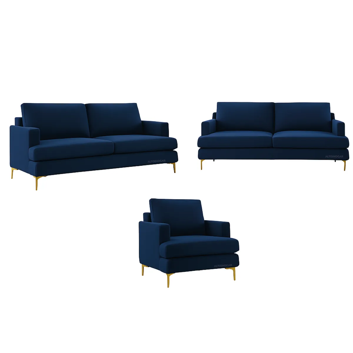 ALTO HOGAR - Juego de Sala 3 2 1 Zeika Alto Hogar Crema