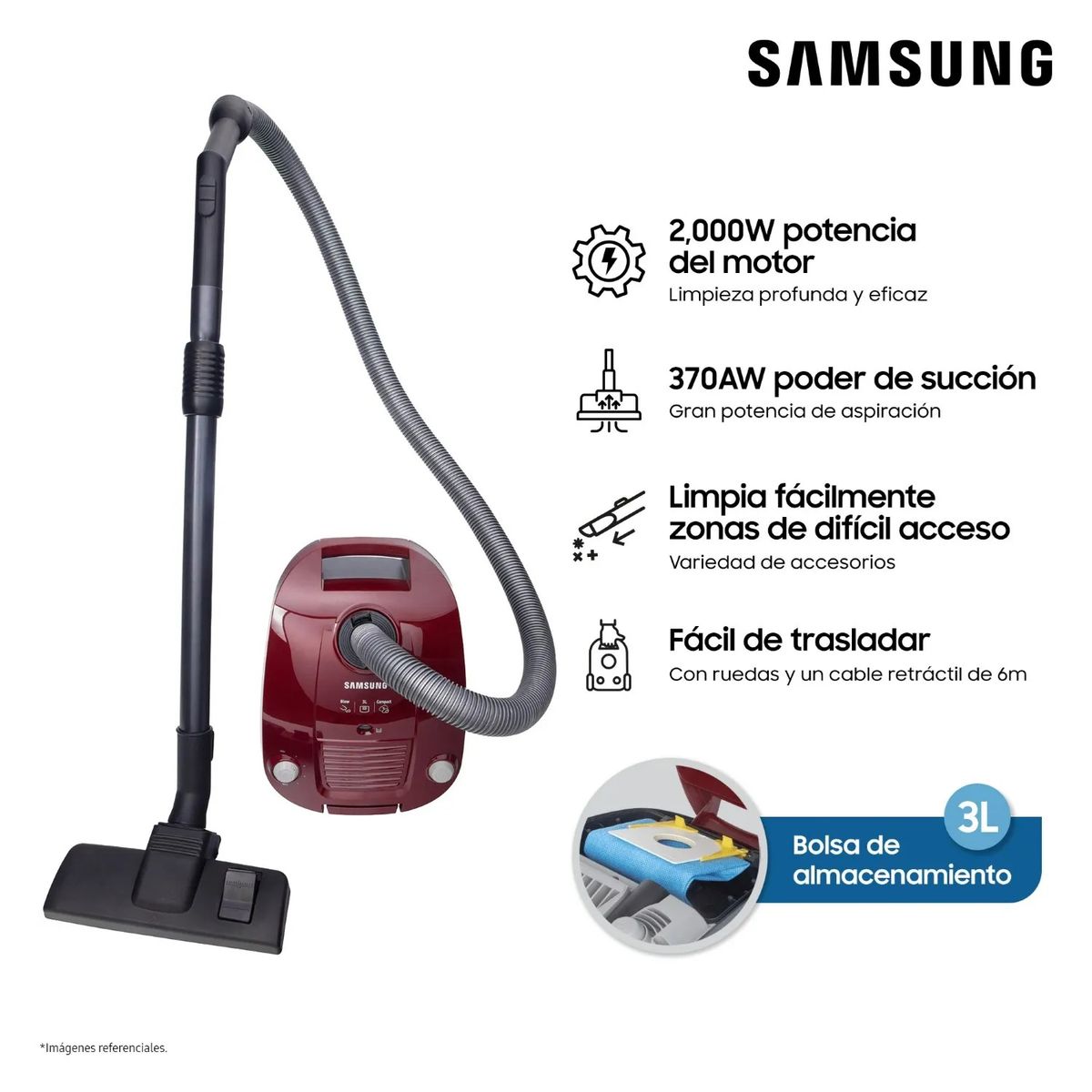 OSTER - ASPIRADORA DE ARRASTRE 2000W VCC4190V3E