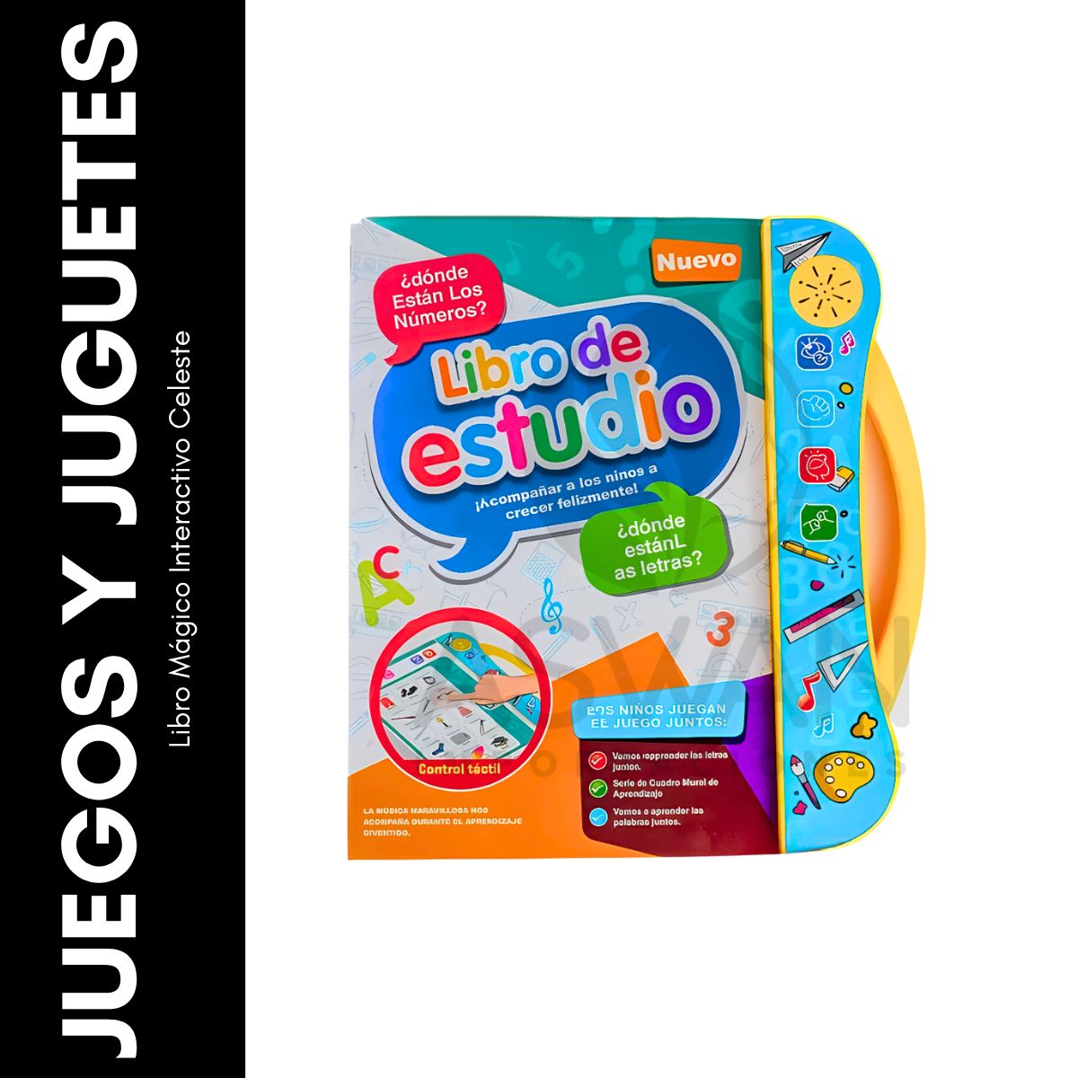 GENERICO - Libro Mágico Interactivo De Aprendizaje Celeste