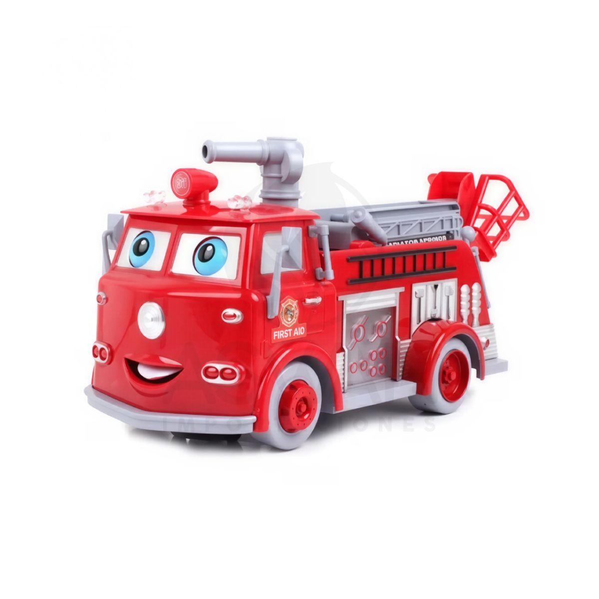 GENERICO - Camión Bombero Lanza Burbujas con Luz y Sonido