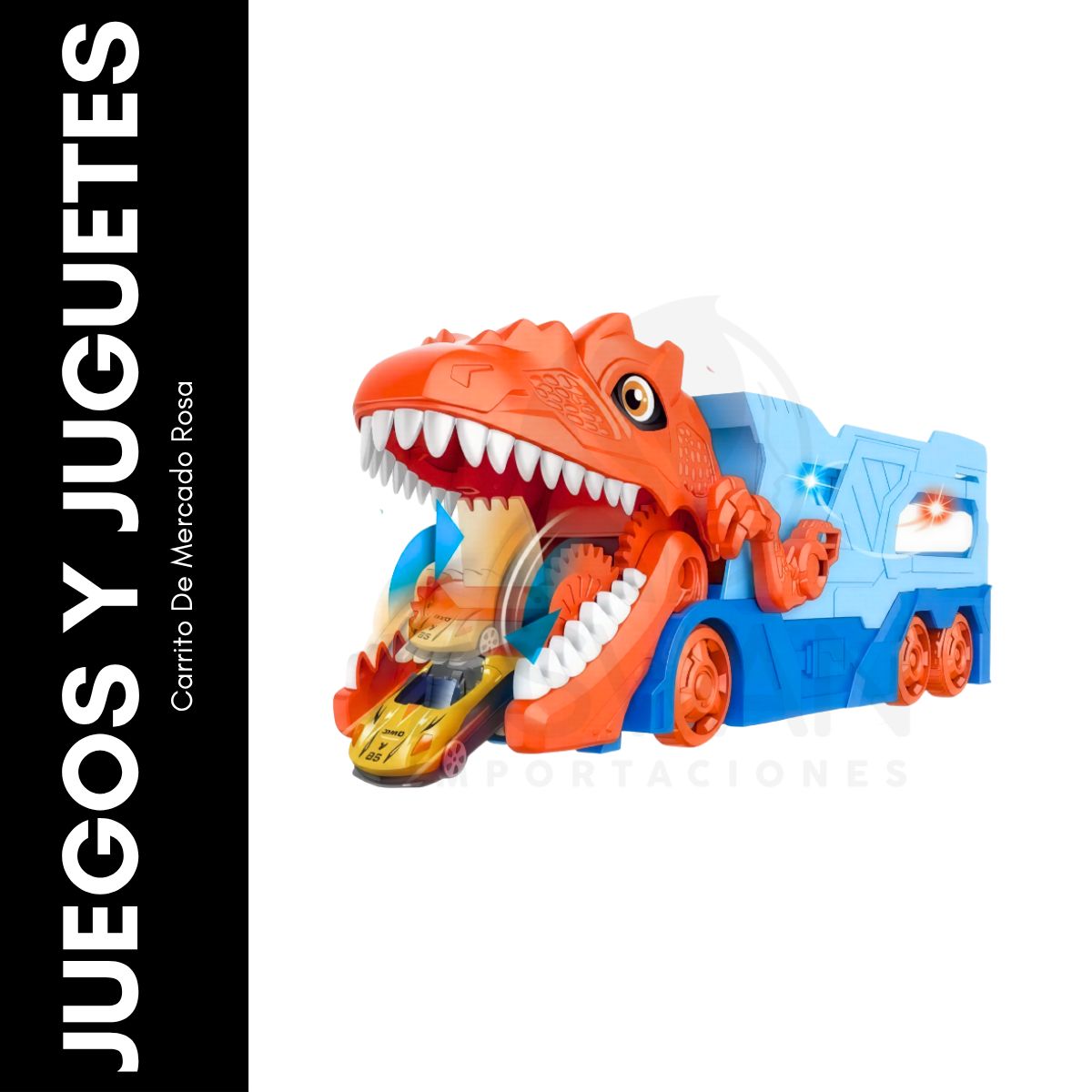 GENERICO - Carro Porta Carritos Dino Naranja