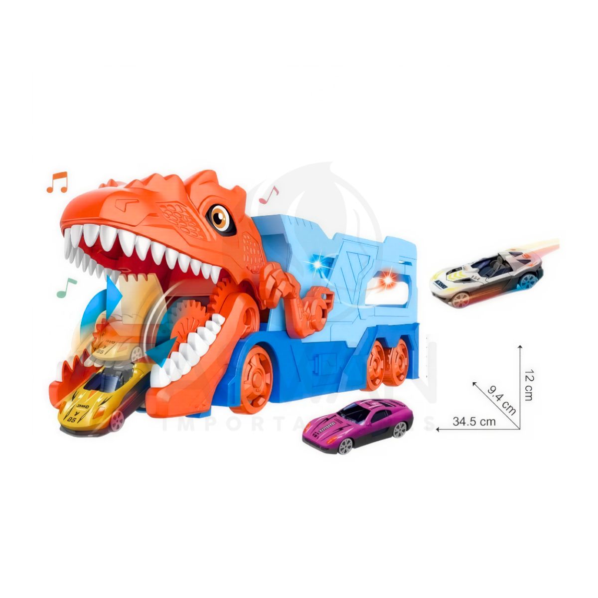 GENERICO - Carro Porta Carritos Dino Naranja