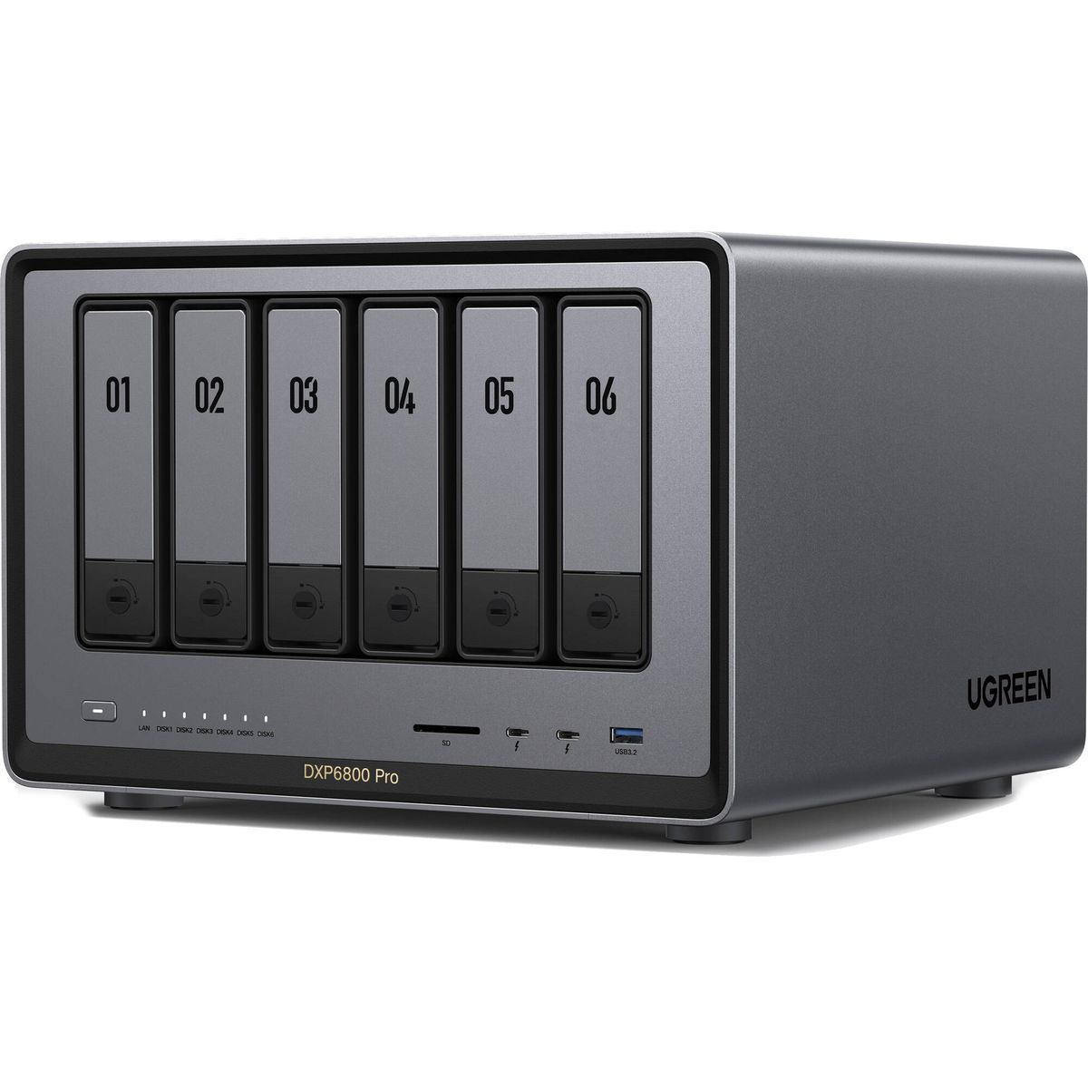 UGREEN - UGREEN NASync DXP6800 Pro 6-Bay NAS Enclosure Thunderbolt 4 HDMI 4K - 25898