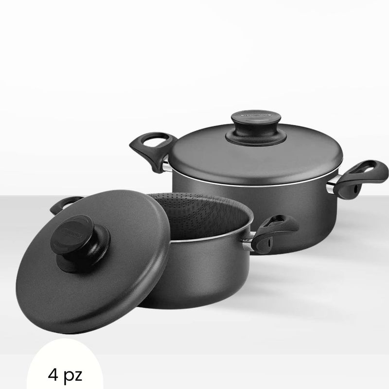 TRAMONTINA - Juego de Olla de Aluminio Paris Tramontina 4 piezas