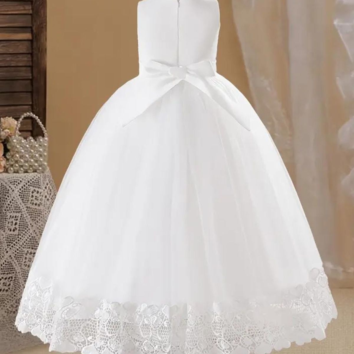 GENERICO - Vestido Niña Princesa Blanco Talla 12