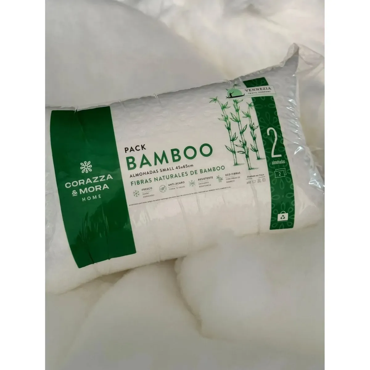VENECIA - Pack x2 de Almohadas de Fibra de Bamboo