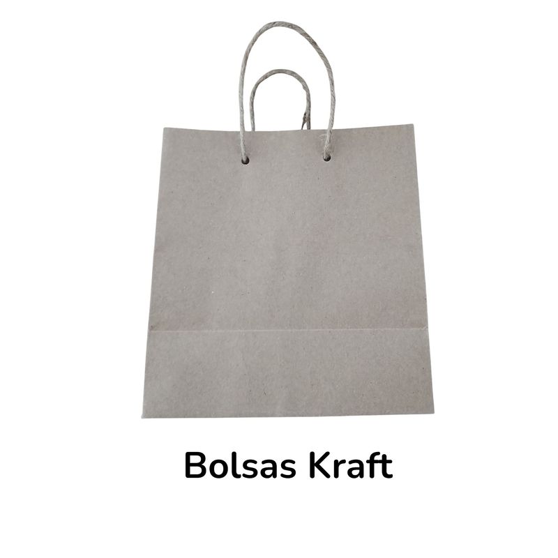 GENERICO - Pack de Bolsas Kraft con Asa