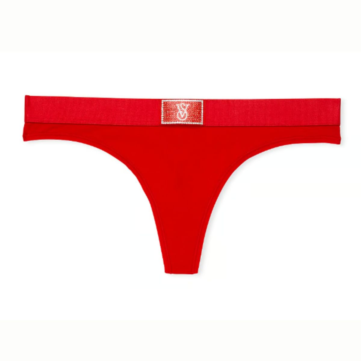VICTORIA'S SECRET - CALZON TANGA VICTORIA SECRET ROJO CON LOGOTIPO BRILLANTE XL