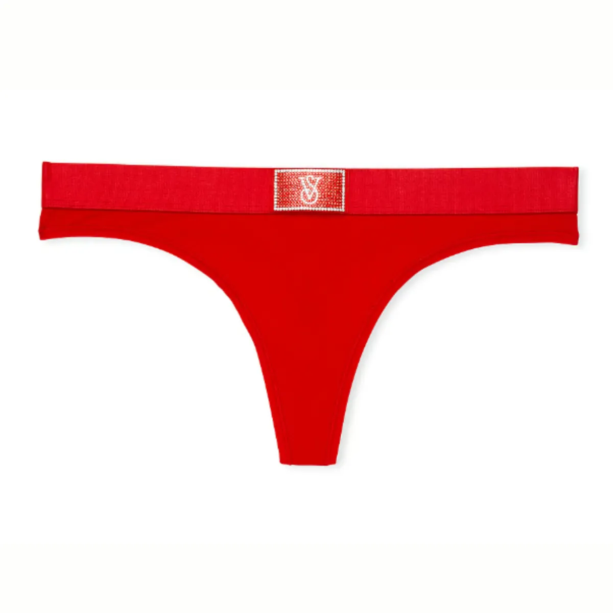 VICTORIA'S SECRET - CALZON TANGA VICTORIA SECRET ROJO CON LOGOTIPO BRILLANTE XL