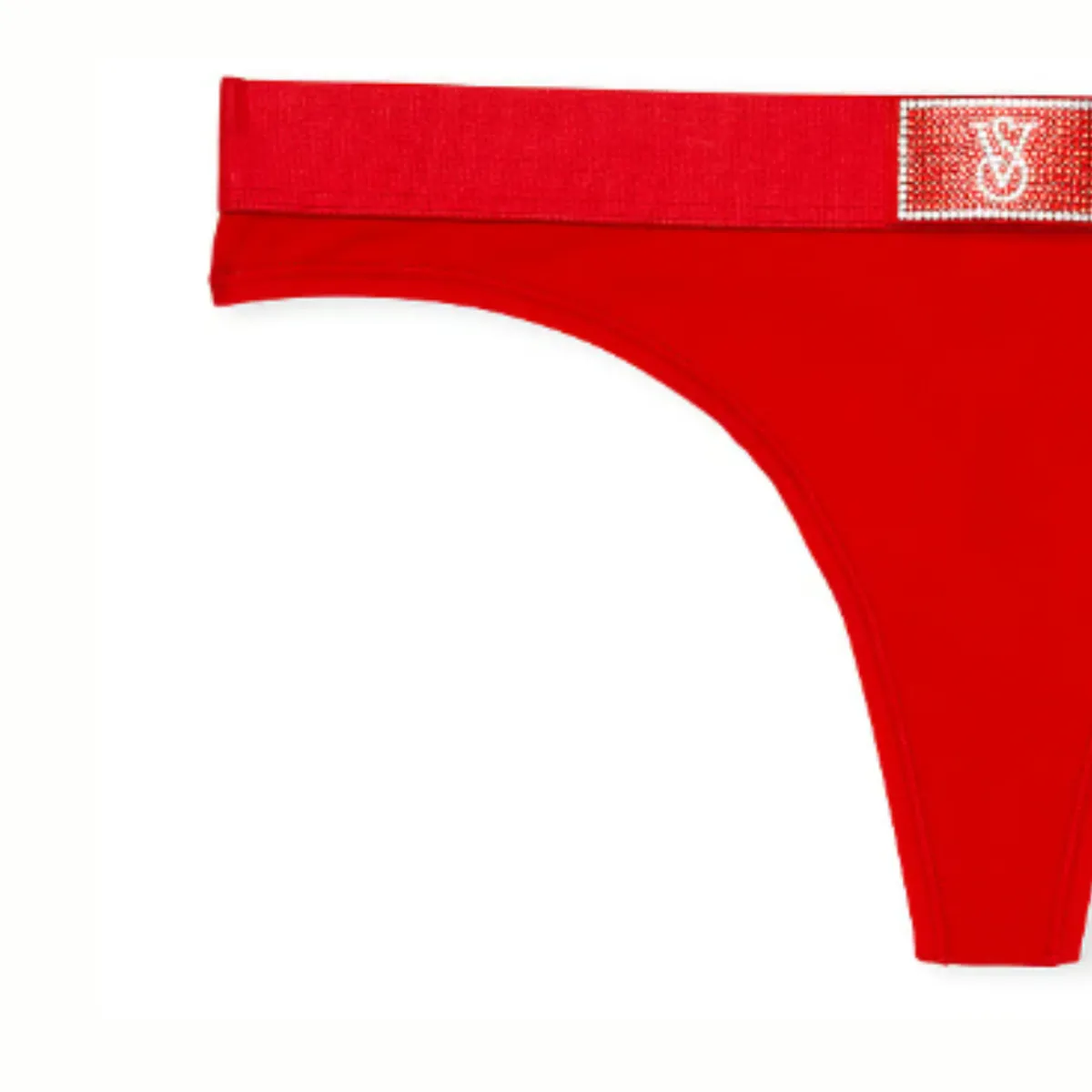 VICTORIA'S SECRET - CALZON TANGA VICTORIA SECRET ROJO CON LOGOTIPO BRILLANTE XL