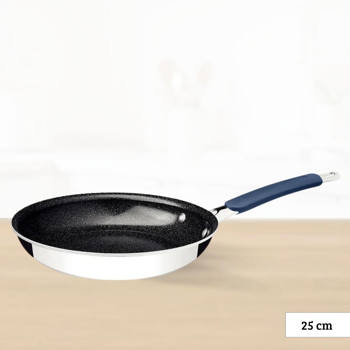 TRAMONTINA - Sarten de Acero Inox y Aluminio con ceramica Romagna Negro Tramontina 25 cm