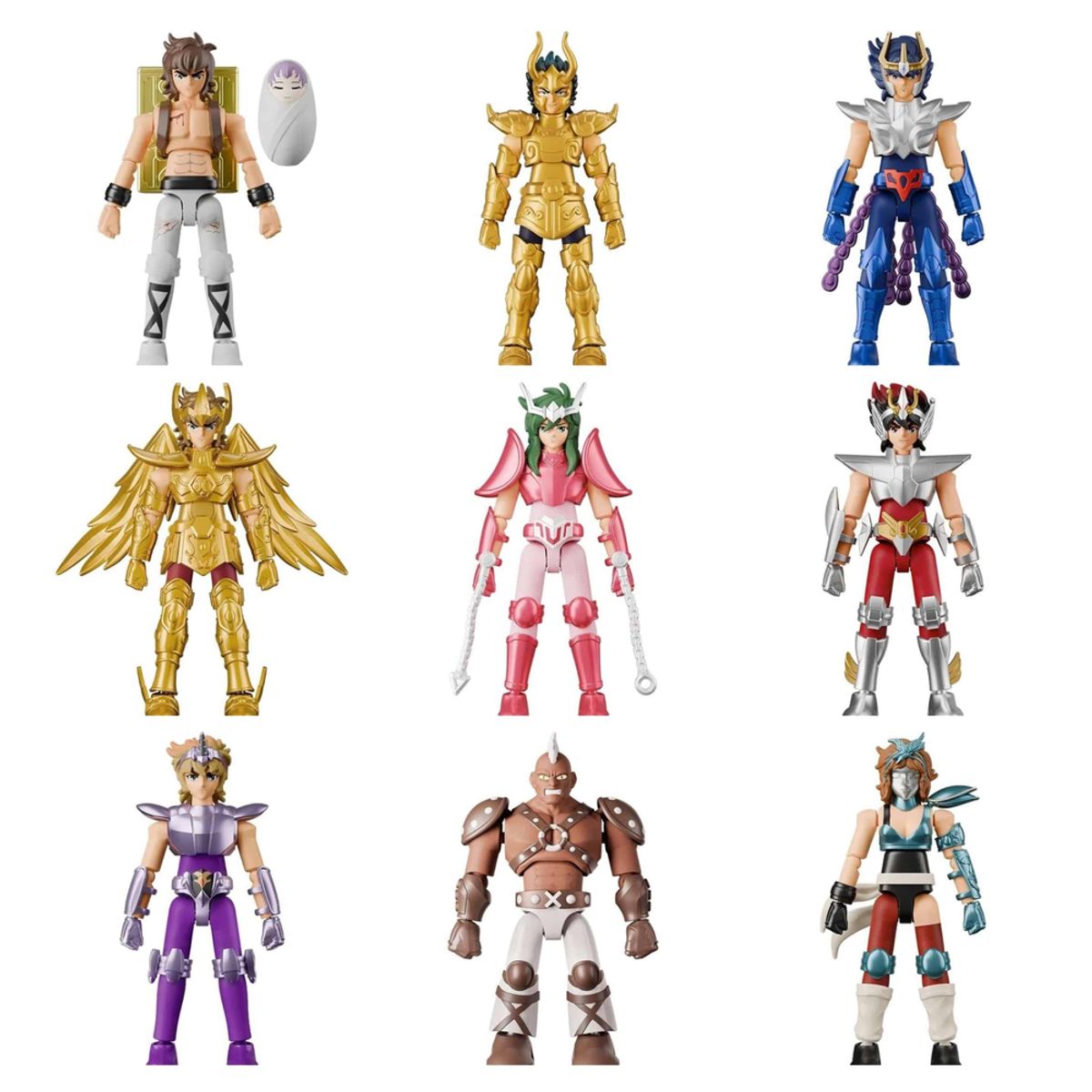 BANDAI - Blokees Saint Seiya Galaxy Class Blind Box 4-Inch Mini Model Kit - Unidad Aleatoria
