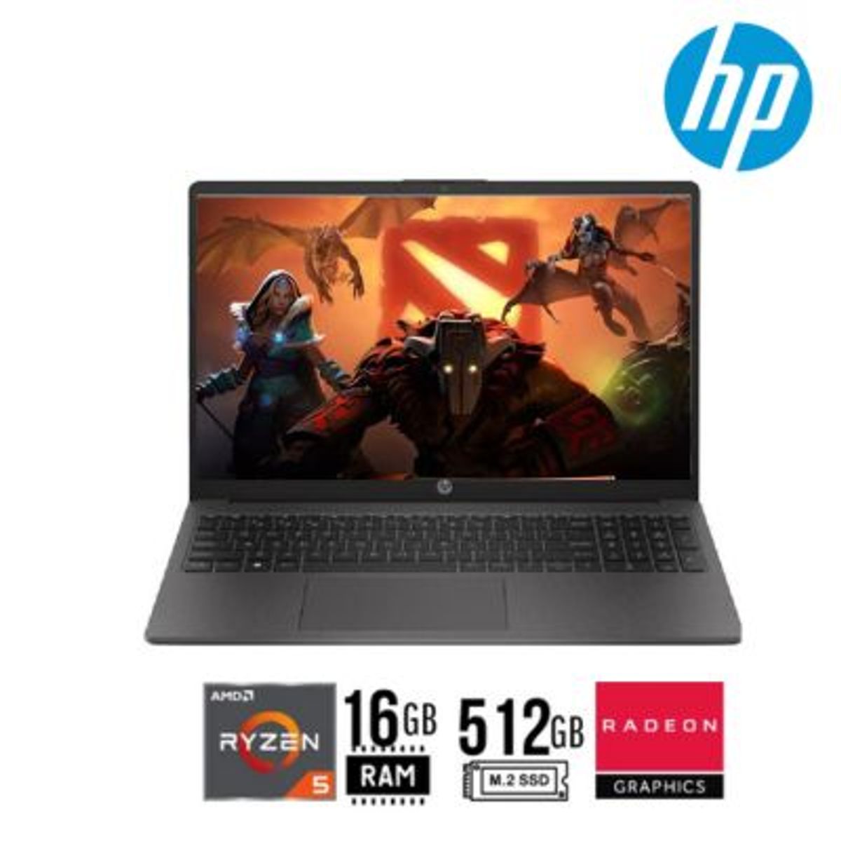 HP - LAPTOP HP 255 G10. RYZEN 5 7520U. 15.6" HD. RAM 16GB. SSD 512GB.