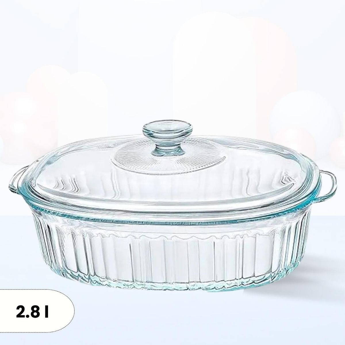 ICHIMATSU - Olla de Vidrio Borosilicato Ovalada 2.8 l