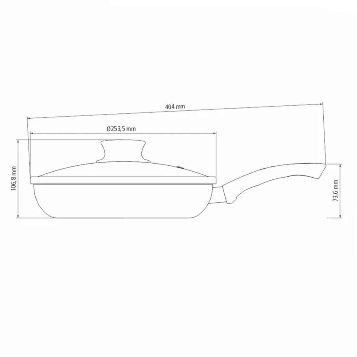 TRAMONTINA - Sarten Antiadherente Recta Paris Negro Tramontina 24 cm