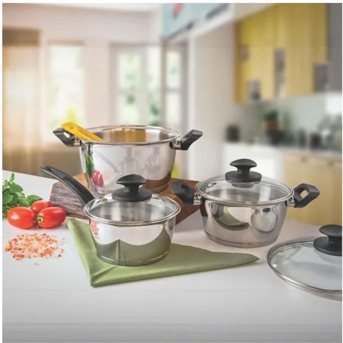 TRAMONTINA - Juego de Ollas Allegra Tramontina 6 piezas