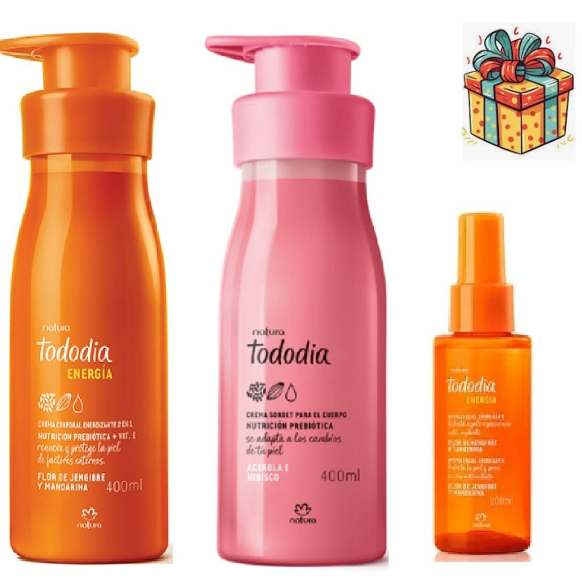 NATURA - Duo crema corporal tododia + hidratante facial + regalo