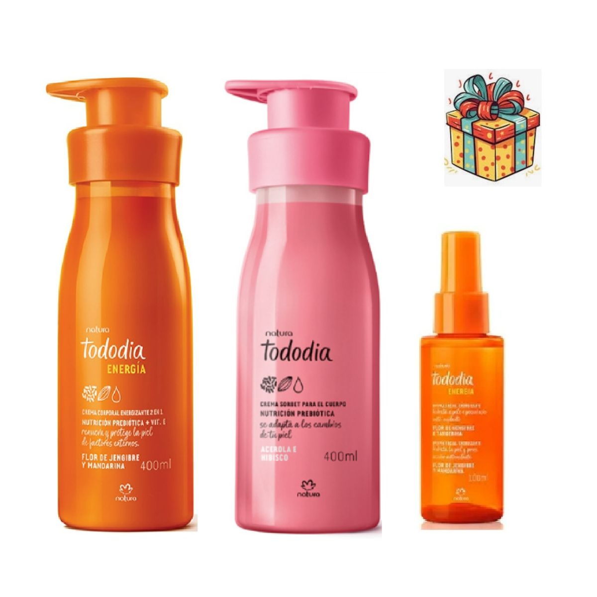 NATURA - Duo crema corporal tododia + hidratante facial + regalo