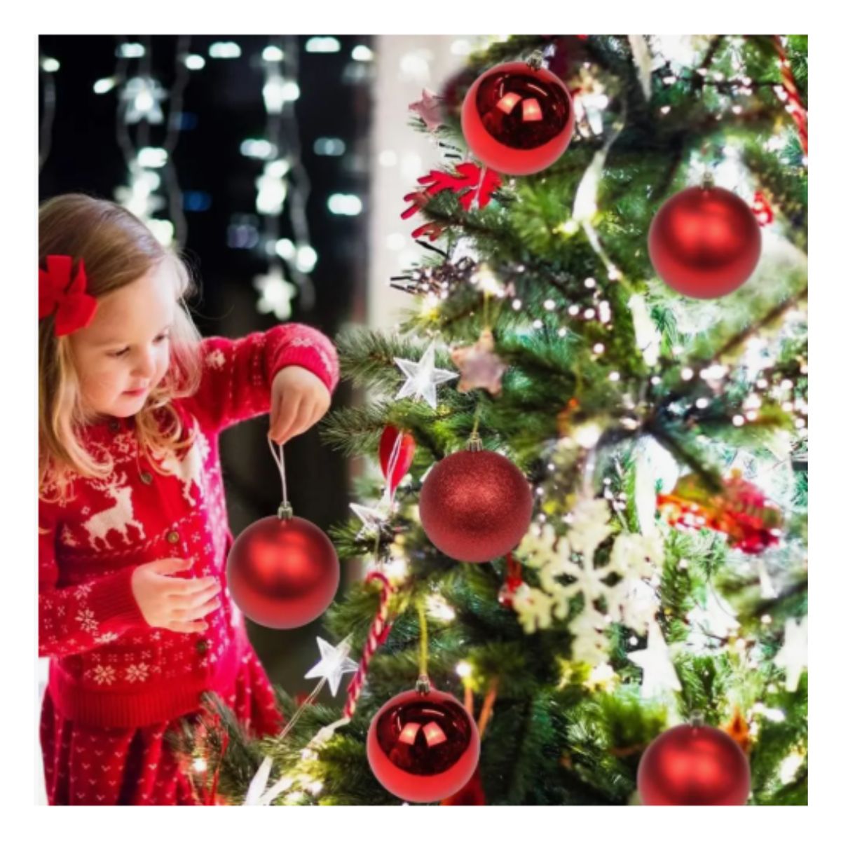 GENERICO - PACK DE ESFERAS NAVIDEÑAS DE 6CM