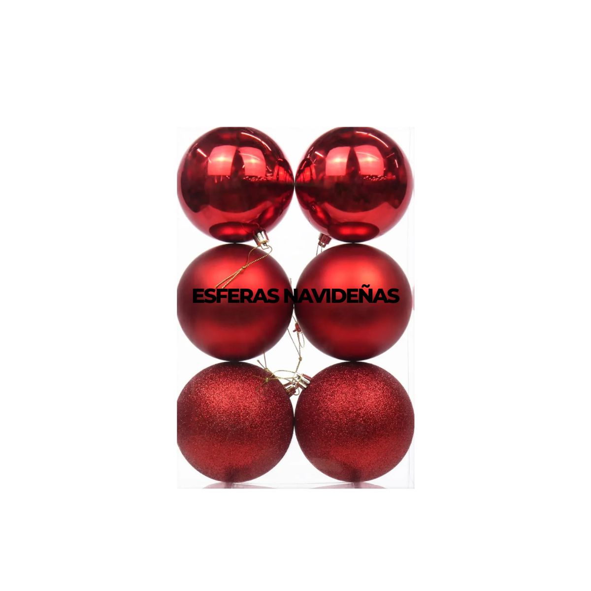 GENERICO - PACK DE ESFERAS NAVIDEÑAS DE 6CM