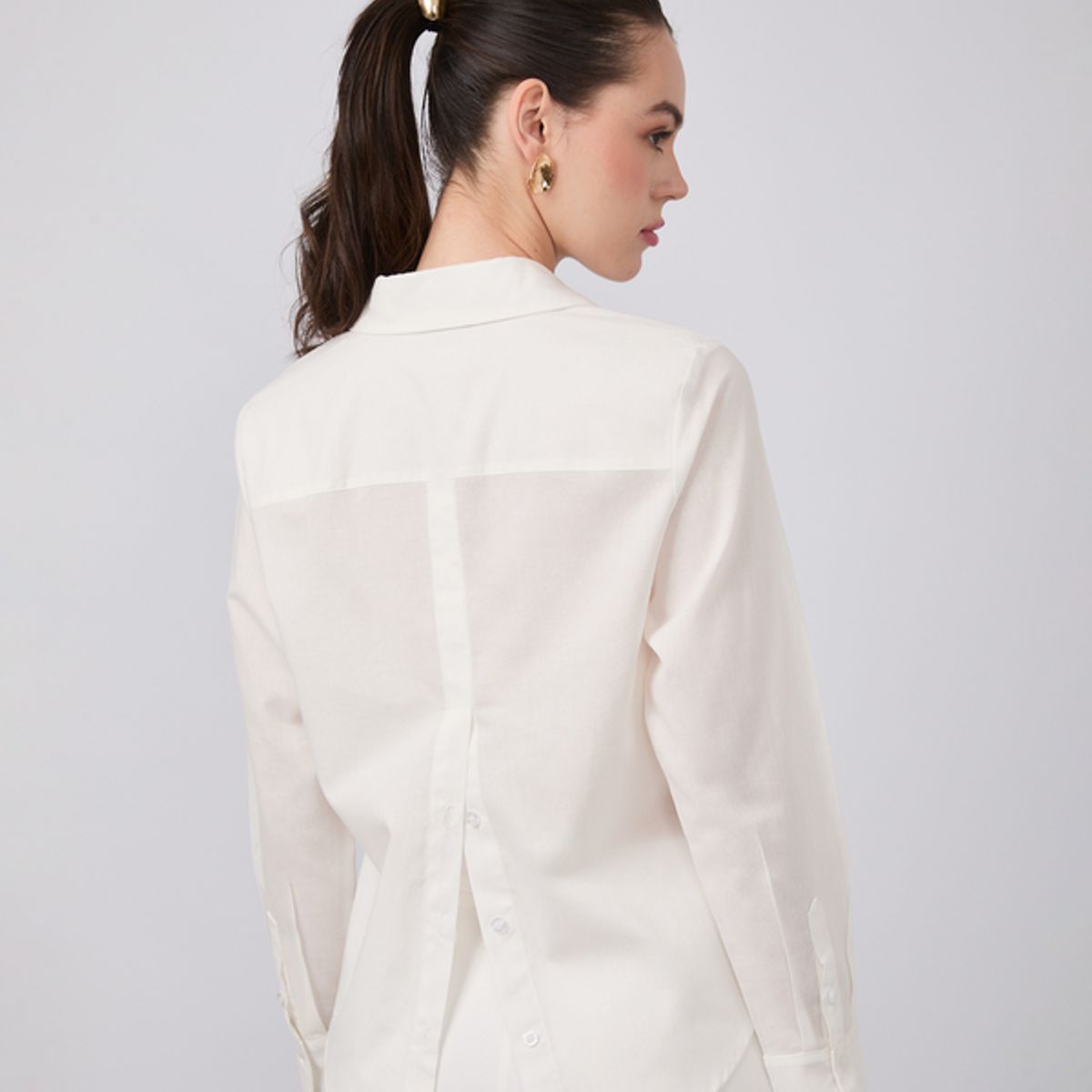 BANATY - BLUSA BILBAO CAMISERA CON ABERTURA DE MUJER