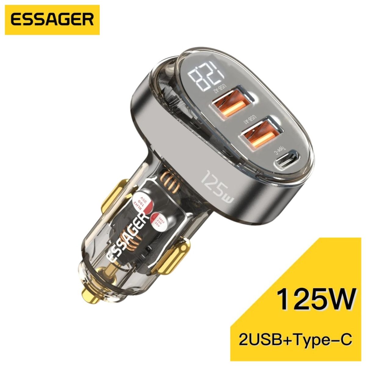 ESSAGER - Cargador de Auto de 125W Essager Carga Rápida