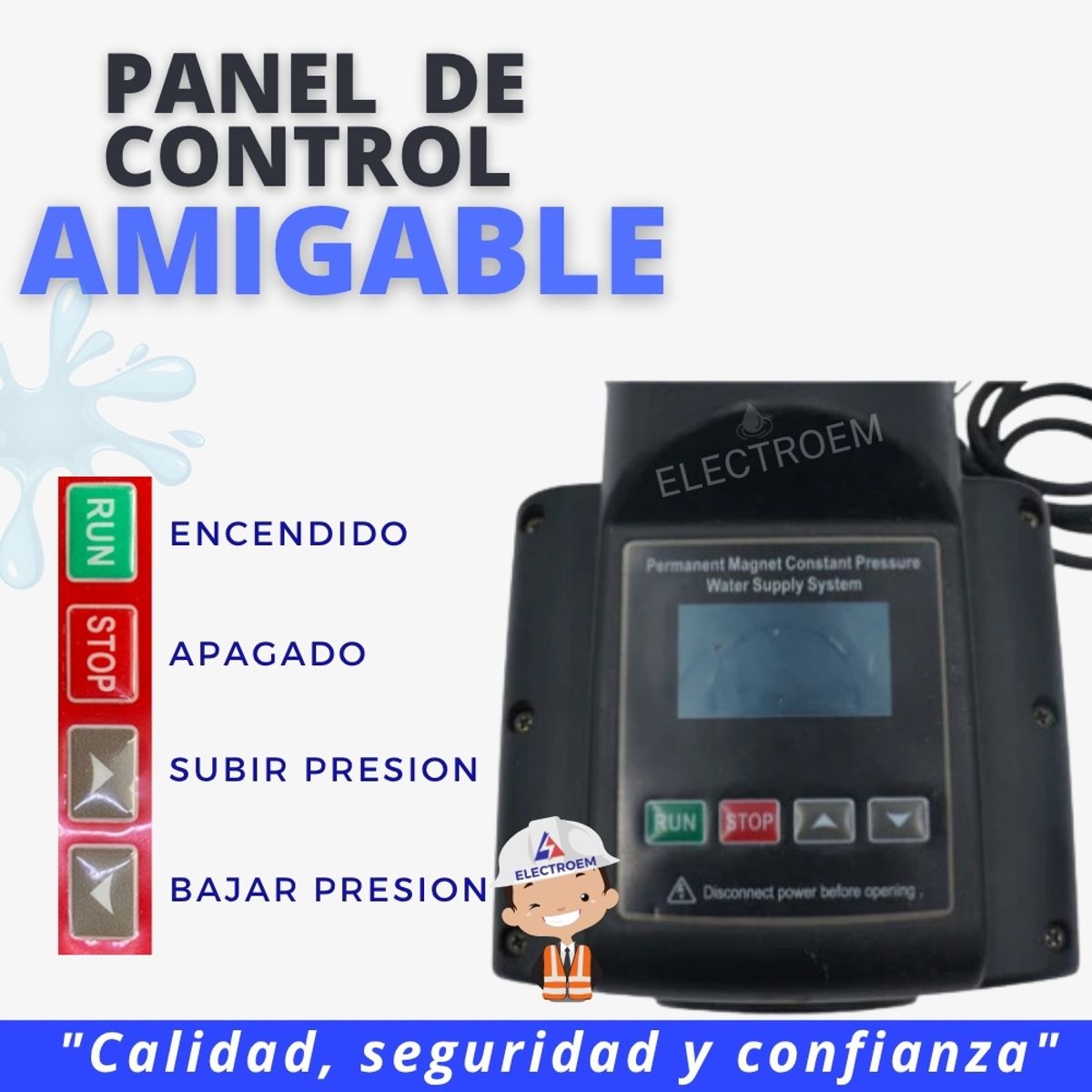 GENERICO - BOMBA DE AGUA PRESURIZADORA TOTALMENTE  SILENCIOSA  Y INTELIGENTE DE 750W