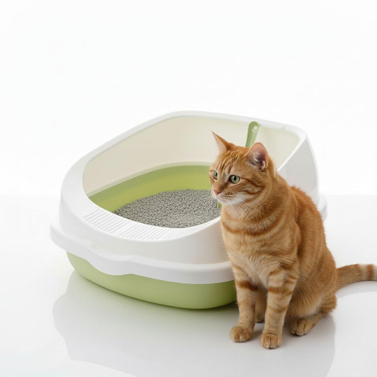 GENERICO - Caja de Arena Arenero para Gato con Pala Cernidora 20x40x48cm - Verde