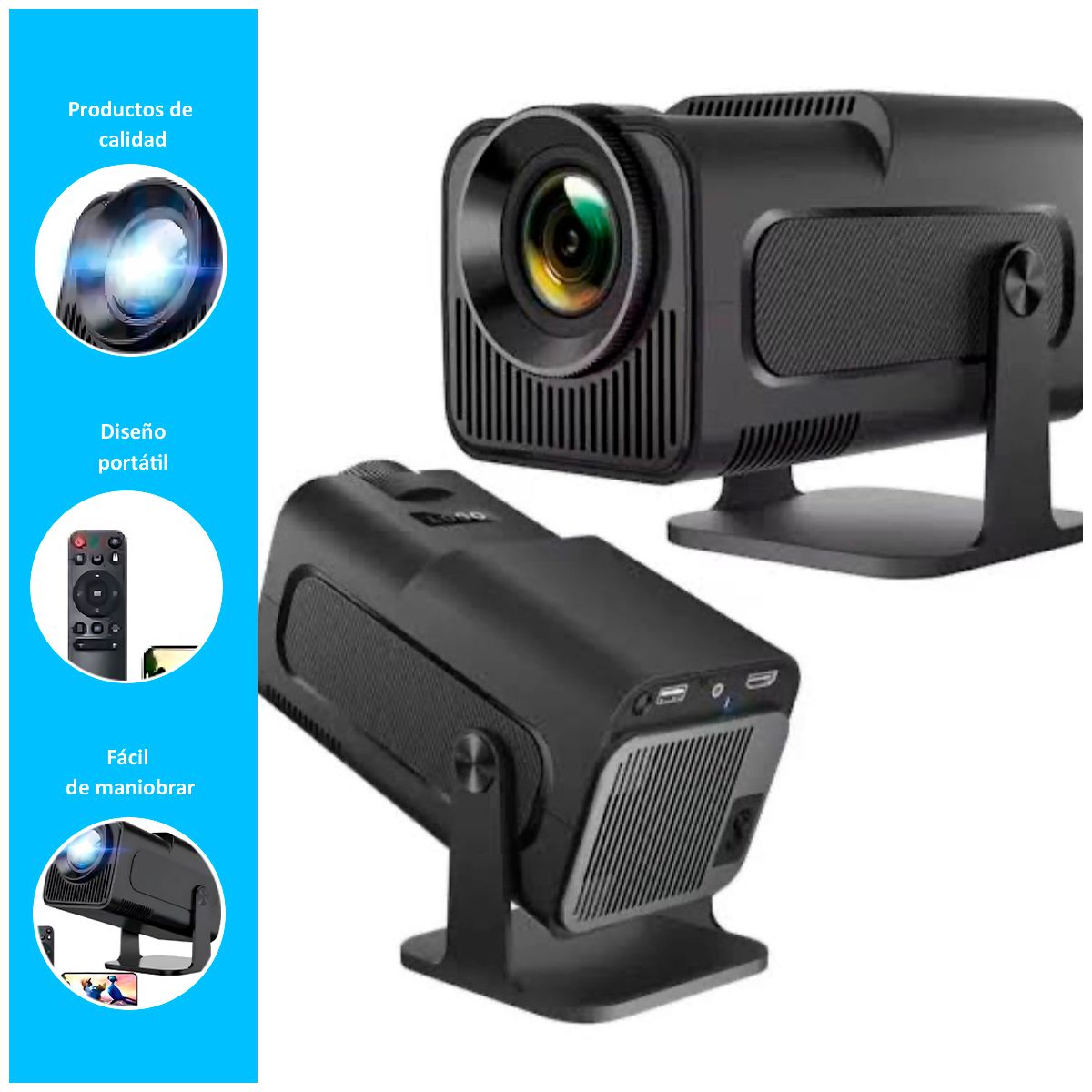 GENERICO - Proyector Led Ultra HD negro