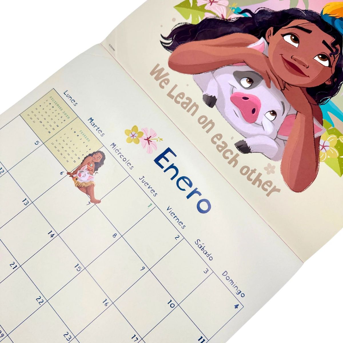 DGNOTTAS - CALENDARIO DISNEY PRINCESAS 2026 – 13 MESES CON FRASES MOTIVADORAS Y DISEÑOS COLORIDOS