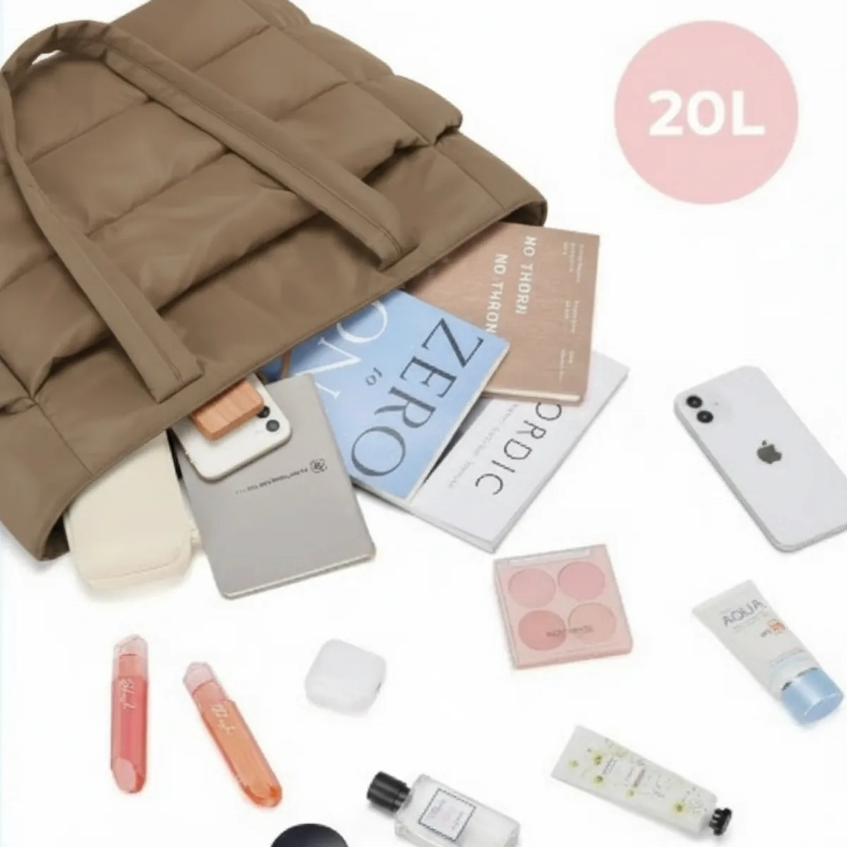 GENERICO - BOLSO PUFFER - TIPO TOTE BAG PARA DAMA PORTALAPTOP