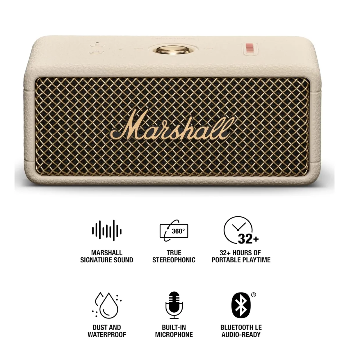 MARSHALL - Parlante Bluetooth Portatil Marshall Emberton III IP67 32Hrs Crema