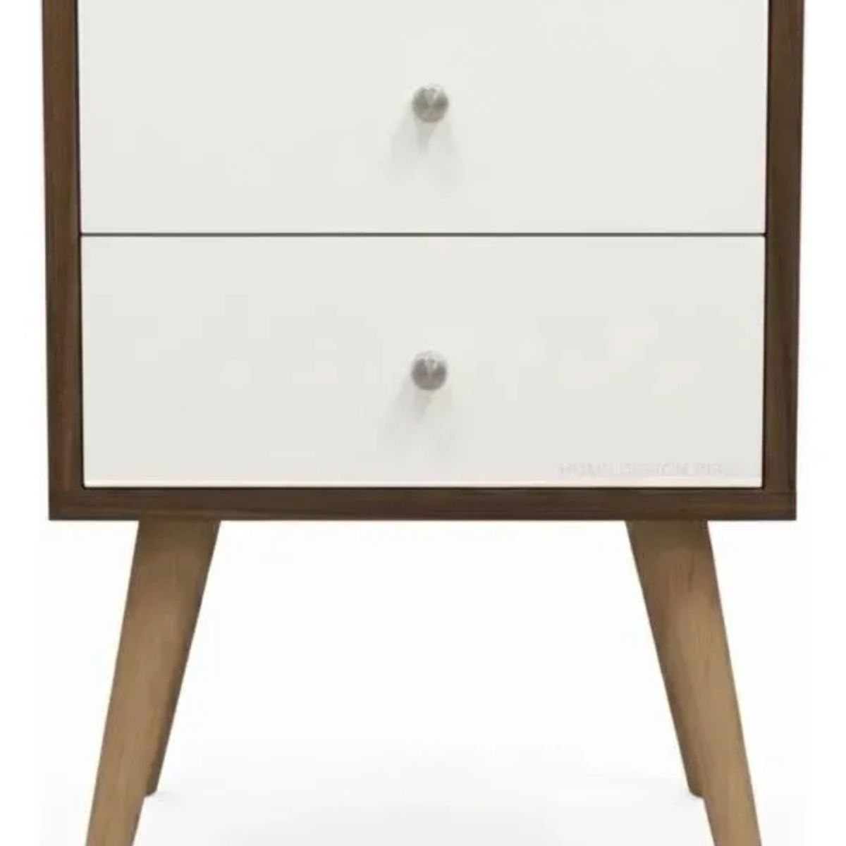 GENERICO - VELADOR DE MELAMINA 2 CAJONES ESTILO VINTAGE