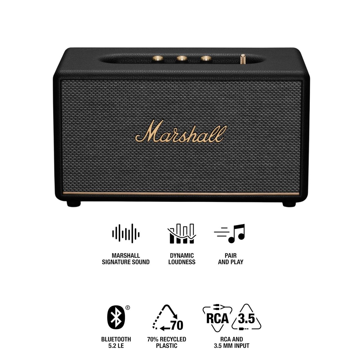 MARSHALL - Parlante Bluetooth Marshall Stanmore III BT5.2 80 Watts RCA Negro