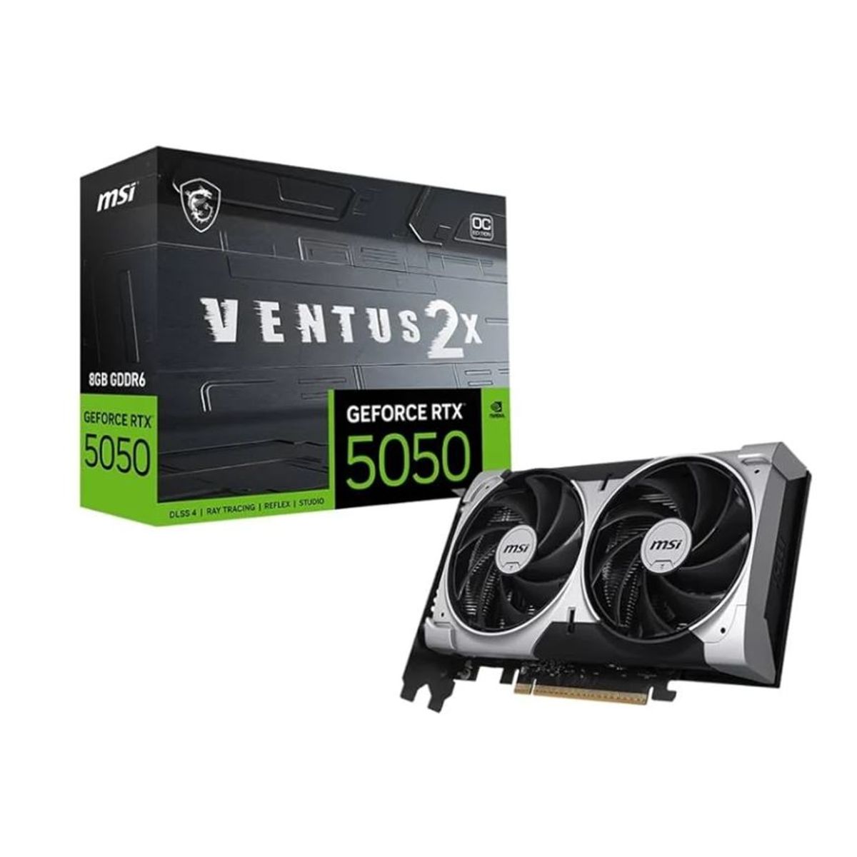 MSI - Tarjeta de Video MSI GeForce RTX 5050 8G VENTUS 2X OC 8GB GDDR6 PCIe 5.0