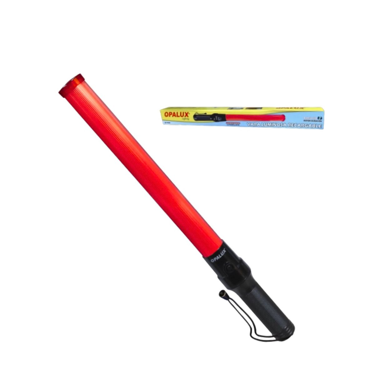 OPALUX - Vara de Señalizacion LED Recargable OPALUX 53 cm OP-PS40 – Luz Roja
