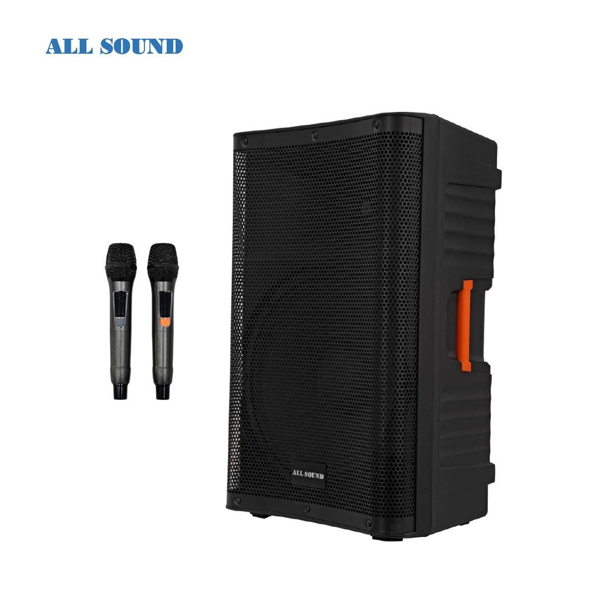 ALL SOUND - PARLANTE  ALL SOUND PB-MT51N 15 Pulg. CON BATERIA RECARGABLE Y 2 MICROFONOS UHF