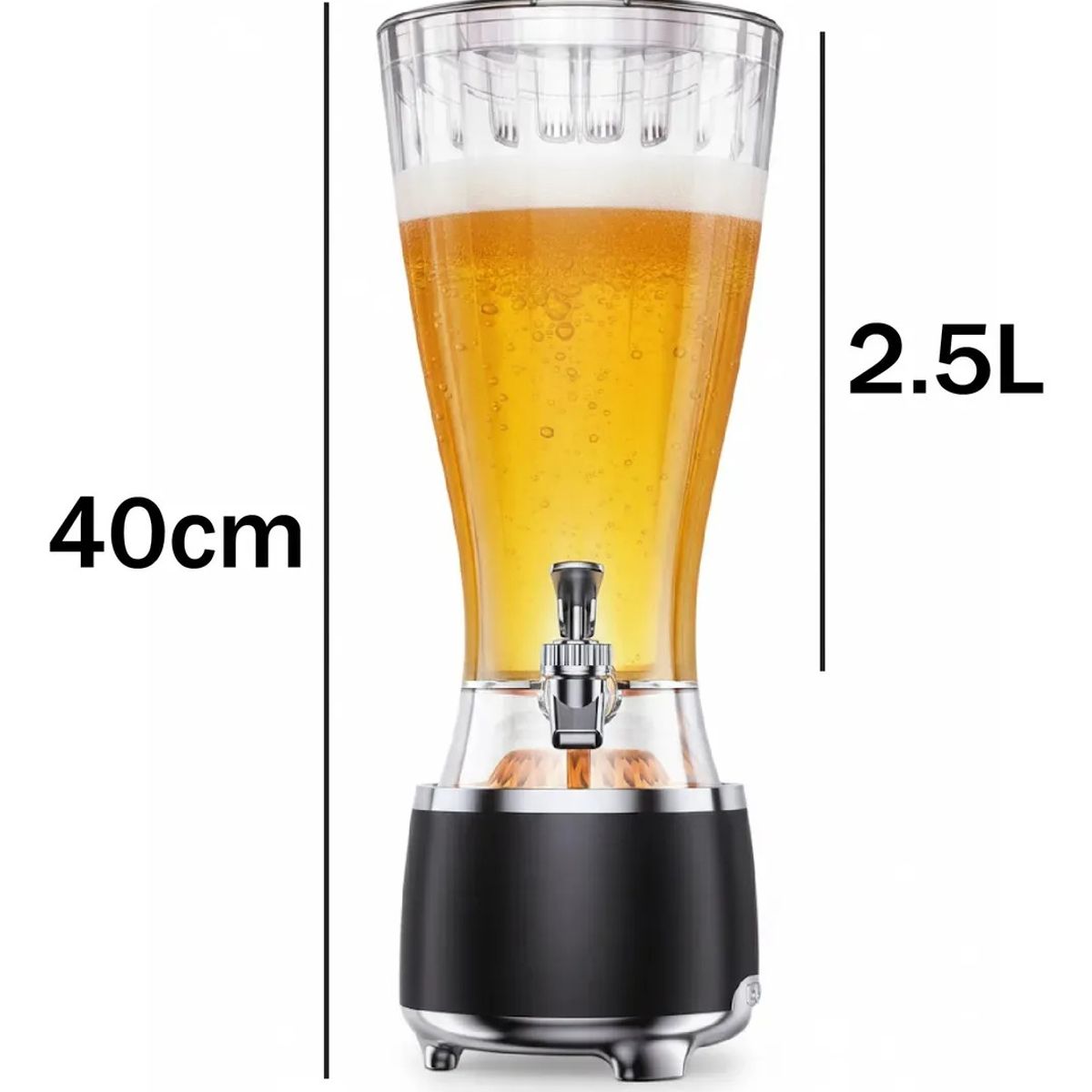 OEM - Parlante Bluetooth BT con Dispensador de Bebidas Cap 2500mL Cervezas con Grifo Caño