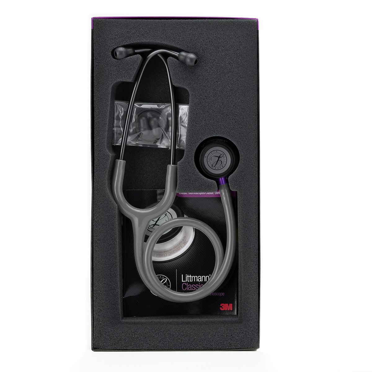 LITTMANN - Estetoscopio LITTMANN Classic III Smoke Chestpiece Gris Vástago Violeta 5873