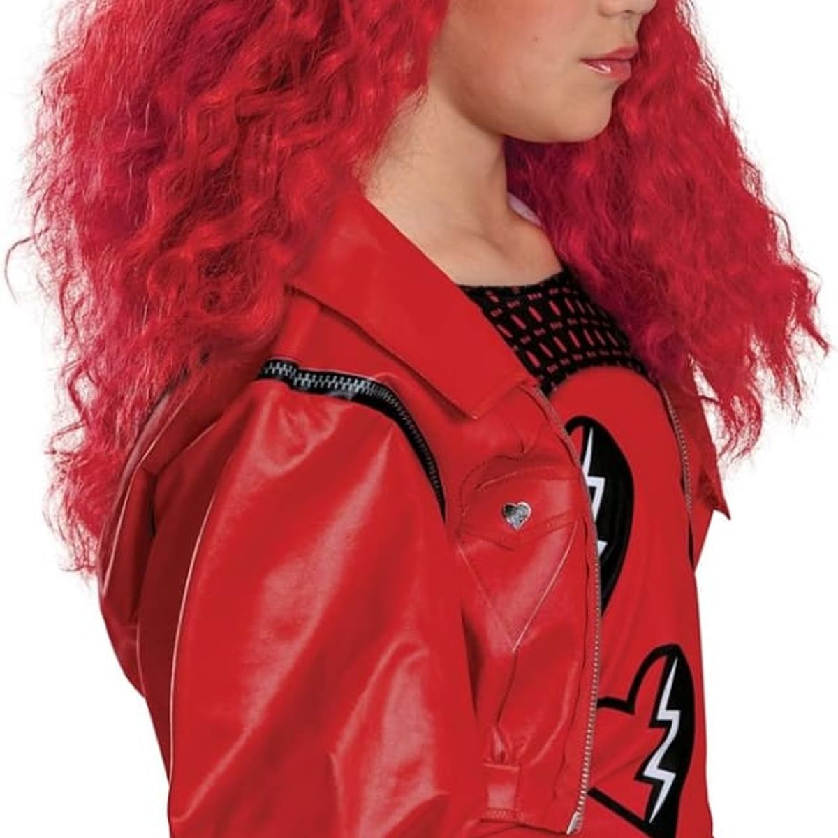 DISNEY CLASICOS - Peluca Disfraz Niña Red Descendientes 4 Disney