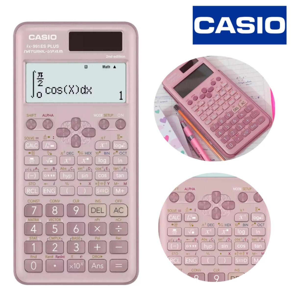 CASIO - Calculadora Científica Casio Fx-991ES PLUS 2da Edición Especial ROSADO