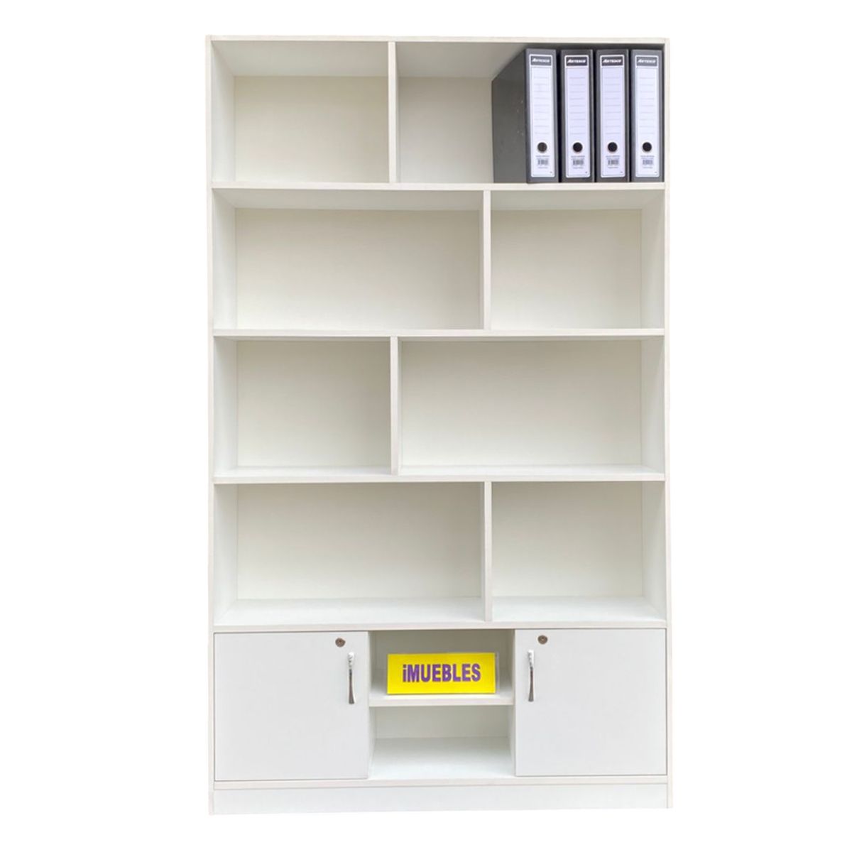 TEMEL - Estante grande 120 cm para oficina Biblioteca color Blanco - TEMEL