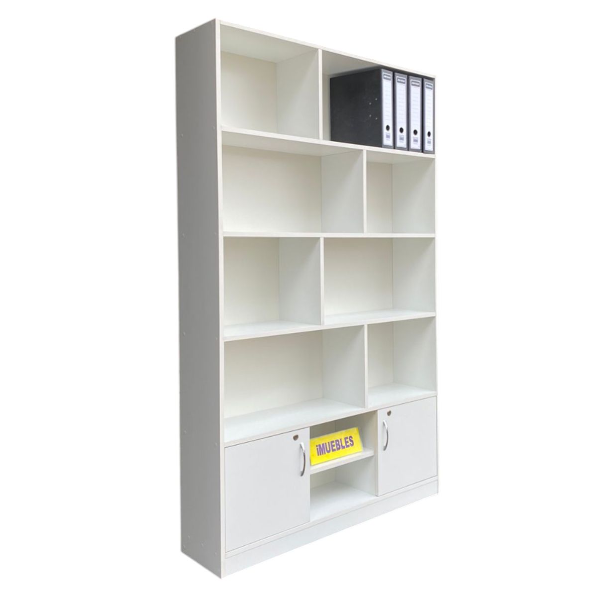 TEMEL - Estante grande 120 cm para oficina Biblioteca color Blanco - TEMEL