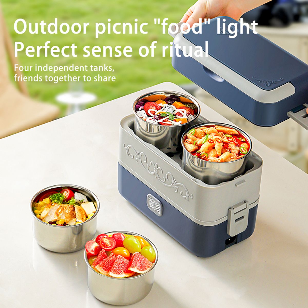 OEM - Lonchera Eléctrica Portátil A Vapor 24L Calentador Alimento Fiambre Vianda Termica Electrica 220V