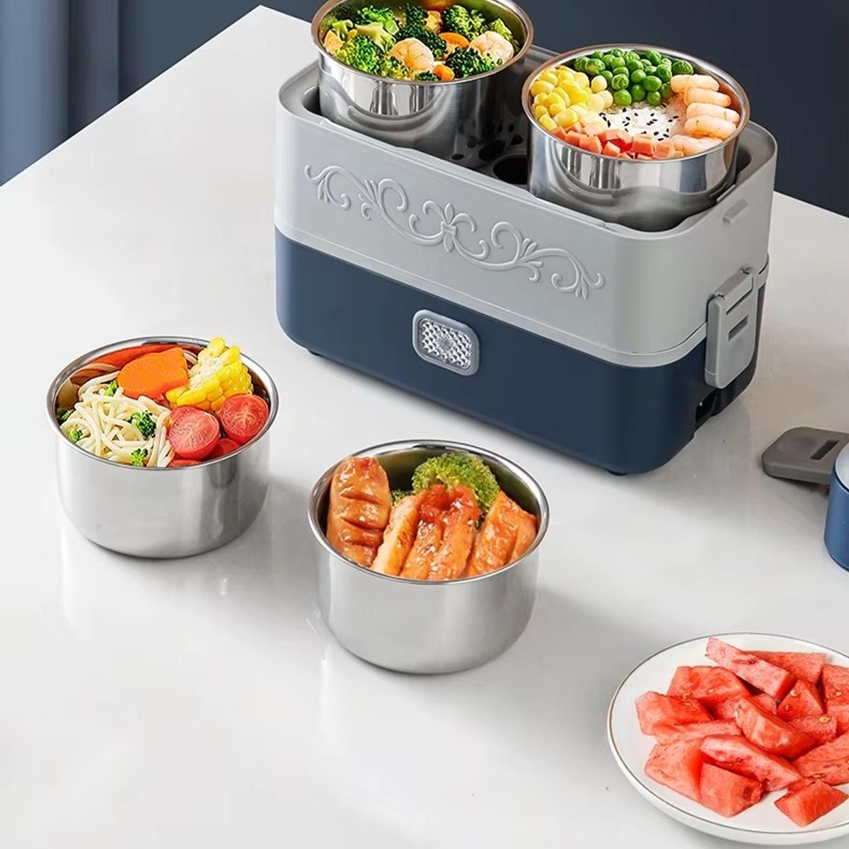 OEM - Lonchera Eléctrica Portátil A Vapor 24L Calentador Alimento Fiambre Vianda Termica Electrica 220V